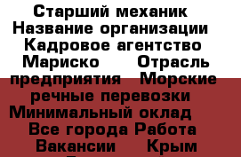 Старший механик › Название организации ­ Кадровое агентство "Мариско-2" › Отрасль предприятия ­ Морские, речные перевозки › Минимальный оклад ­ 1 - Все города Работа » Вакансии   . Крым,Бахчисарай